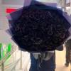 Букет 101 черная роза R826